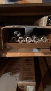 Open Case of General Electric Fluorescent Light Bulbs, 6 Bulbs in Box, F40CWRSWMC T12 Bi-Pin, Cool White Color, 40 Inches Long 34 Watts