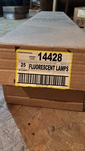 Full Case Fluorescent Light Bulbs, 30 Bulbs, F25WSHOPAAL 25 Watts, 48 Inches Long