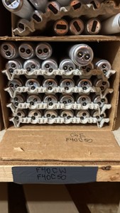Open Case of General Electric Fluorescent Bulbs, 28 Bulbs in Box, GE F40C50 48 Inches Long