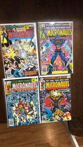 The Micronauts Comic Book Lot, Issues 3,4,9,10 Marvel Comics