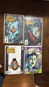 Ultimate Iron Man and Invincible Iron Man Comic Book Lot, 4 Comics Marvel