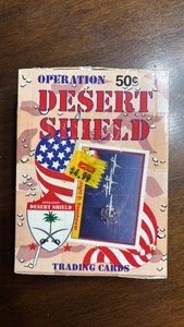 Sealed Box of Desert Shield Trading Card Packs, 36 Sealed packs