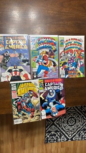 Vintage Captain America Comic Book Lot, 5 Marvel Comics