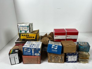 Crate Of Assorted Fasteners