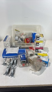 Lot Of Various Electrical Components - Switches, Wire Nuts, Covers, Tape Etc