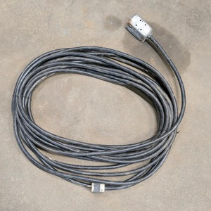 High amperage extension cord with dual outlet.