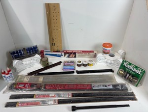 Lot of miscellaneous woodworking supplies and door hardware