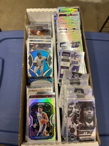 Box of Shiny Sports Cards, Prizms, Refractors, Stars and More, Mix of Sports and Years