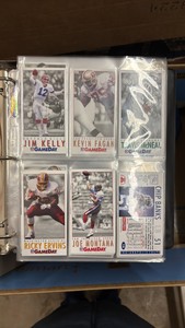 Binder of Jumbo 1992 NFL Tradimg Cards, Hundreds of Cards, Stars and Hall of Famers Included