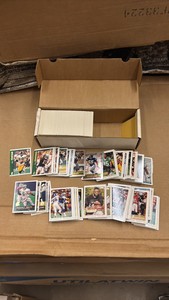 Box of 1990s Topps NFL Football Cards