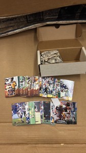 Box of Pinnacle and Select Football Cards