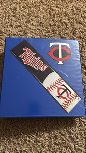 Minnesota Twins Baseball Card Binder Filled With Twins Cards