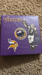 Minnesota Vikings Football Card Binder Filled With Vikings Cards