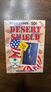 Sealed Box of Desert Shield Trading Card Packs, 36 Packs Inside
