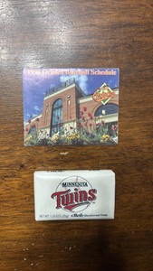 Vintage Minnesota Twins Soap, Sealed, Also 1998 Baltimore Orioles Baseball Schedule