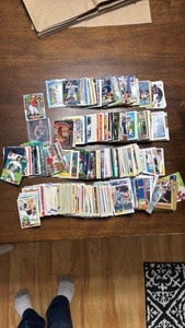 Box of Random Baseball Cards, 1980s to Current, Some Stars and Rookies at Least One Serial Numbered Card