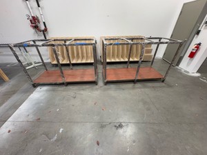 (2) metal racks