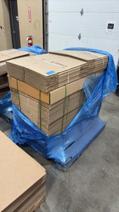 Pallet of 12 x 14 corrugated boxes