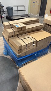 Pallet of corrugated sheets, various eizes