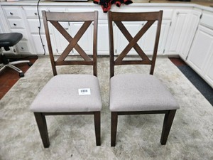 Upholstered wooden chairs