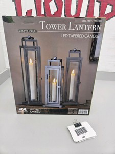 LED Tapered Candle Lanterns 3pk