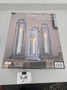LED Tapered Candle Lanterns 3pk