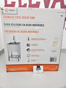 Stainless Steel Utility Sink with Pull Out Faucet