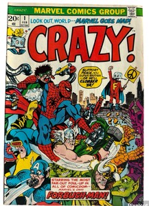 1973 Crazy #1 - Marvel - Featuring The Beatles