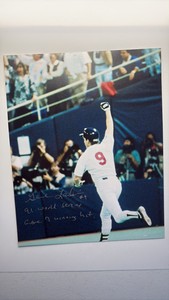 Gene Larkin Autographed Picture Minnesot Twins Legend, World Series Game 7 Inscription