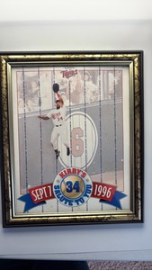 Framed Kirby Puckett Team Commemorative Photo, Salute to #34 September 7th 1996
