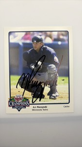 Autographed Team Issued Photo AJ Pierzynski Minnesota Twins