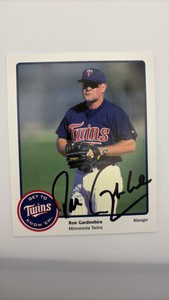 Autographed Team Issued Photo Ron Gardenhire Minnesota Twins