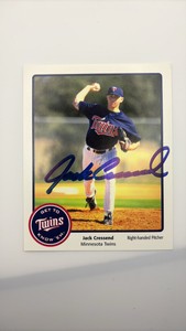Autographed Team Issued Photo Jack Cressend Minnesota Twins