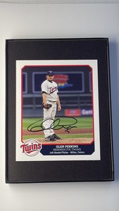 Autographed Team Issued Photo Glen Perkins Minnesota Twins