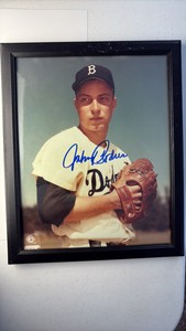 John Podres Autographed Team Photo, Brooklyn Dodgers Legendary Pitcher