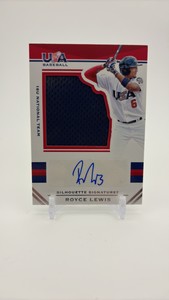 2017 Panini USA Baseball 18U National Team Royce Lewis Autograph Card Silhouette Signatures Minnesota Twins