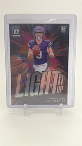 2024 Donruss Optic Light it Up Insert Card J.J. McCarthy Minnesota Vikings Card