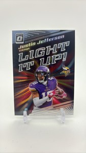 2023 Donruss Optic Light it Up Insert Card Justin Jefferson Minnesota Vikings Card
