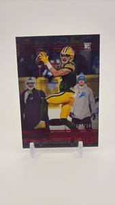 2022 Panini Christian Watson Rookie Card Red Parallel #d 99149 Green Bay Packers
