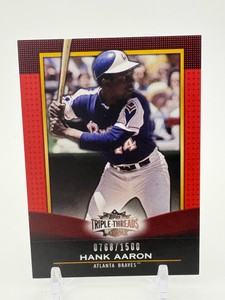 2011 Topps Triple Threads Hank Aaron 07681500 Baseball Card Hall of Famer