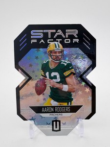 2018 Panini Unparalleled Star Factor Aaron Rodgers Insert Card Serial #d 033200 Green Bay Packers