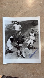 Bill Mazeroski Autograph Photo of his Game Winning World Series Homerun, Autograph is Partially Smudged at the End Pittsburgh Pirates