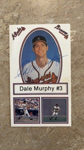 Dale Murphy Autographed Atlanta Braves Team Issue PhotoCard