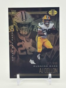 2020 Panini Illusions Gold AJ Dillon Rookie Card Green Bay Packers Serial #d 107499