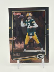 2020 Donruss Press Proof Parallel Aaron Rodgers Greem Bay Packers Serial #d 009100