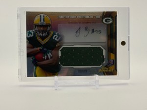 2013 Topps Finest Jonathan Franklin Rookie Autograph Jersey Card Green Bay Packers