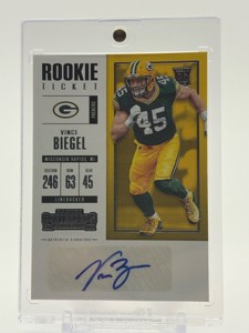 2017 Panini Contenders Vince Biegel Rookie Autograph Card Green Bay Packers