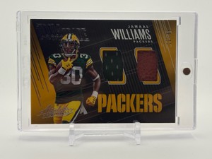 2018 Absolute Football Jamaal Williams Tools of the Trade Player Used Jersey and Football Skin Card Serial #d 1299 Green Bay Packers