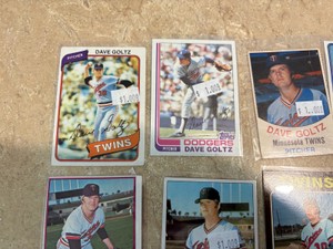 Dave Goltz Minnesota Twins Vintage Baseball Card Lot