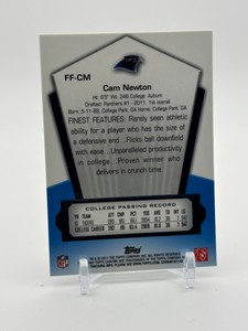 2011 Topps Chrome - Finest Freshman Cam Newton Rookie Card Carolina Panthers